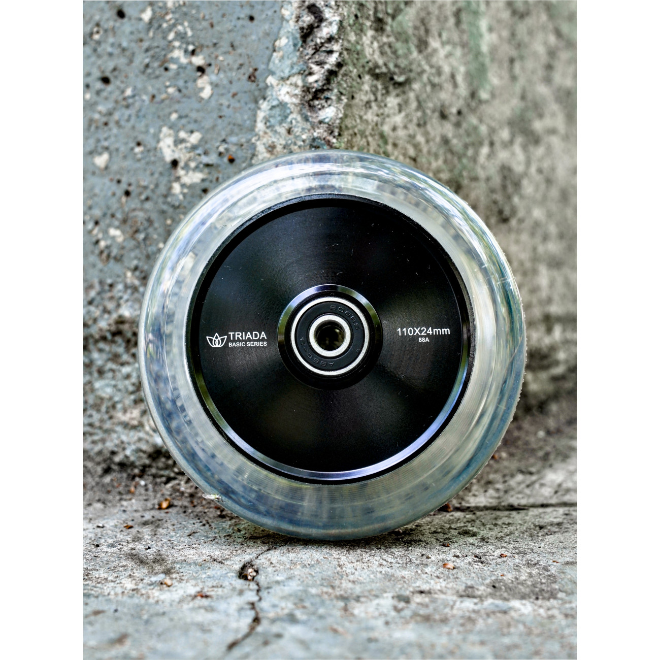 Колесо для самоката Triada Hollow Core 110 прозрачный/черный