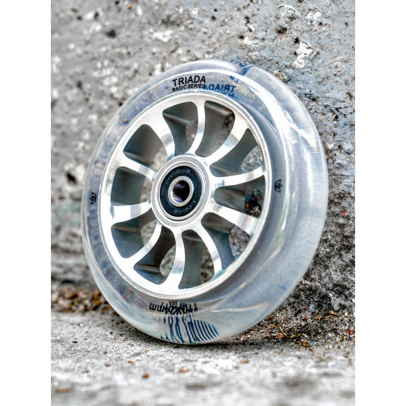 Колесо для самоката Triada Basic 10-spoke 110 прозрачный/прозрачный